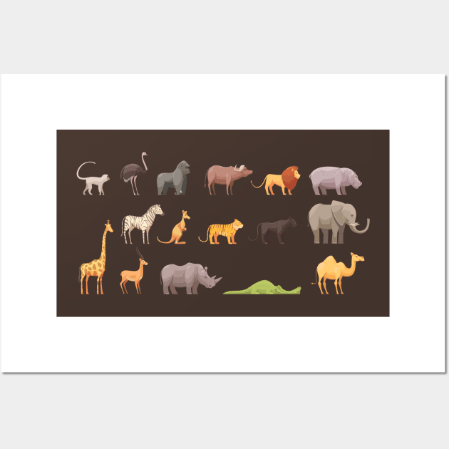 Wild animals Wall Art by King Tiger